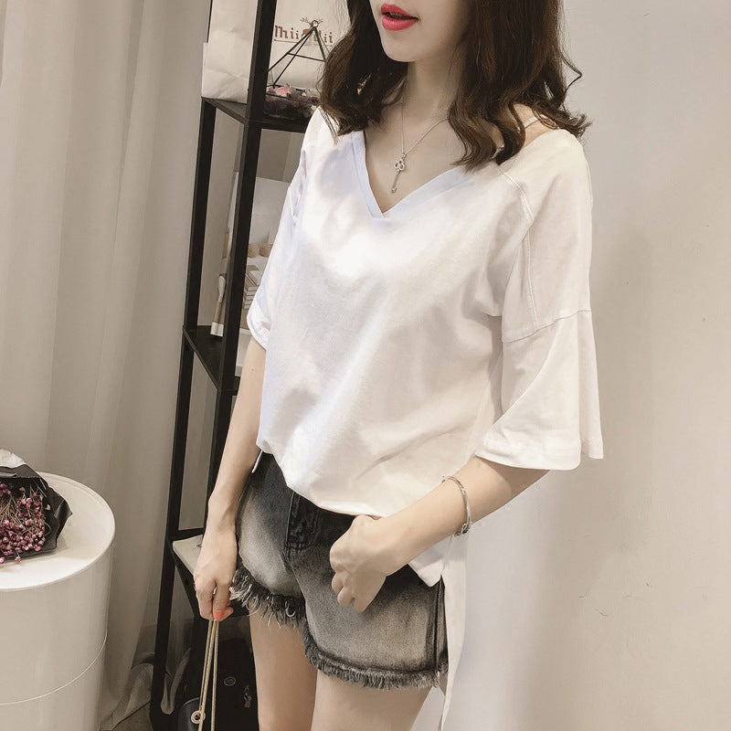 2020 Summer Loose V-Neck Women's T-Shirt