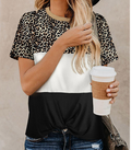 Spring Summer Leopard Print Short Sleeve T-Shirt