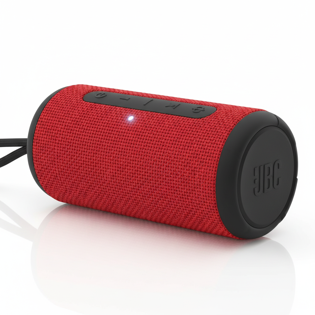 Portable Bluetooth Speaker in bold red