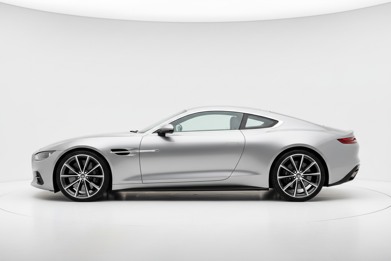 Luxury Sedan Car in metallic silver