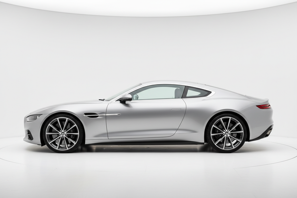 Luxury Sedan Car in metallic silver